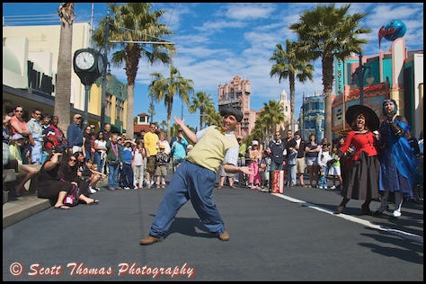 Streetmosphere performers on Sunset Blvd. in Disney's Hollywood Studios., Walt Disney World, Orlando, Florida.