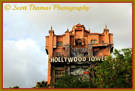 The Twilight Zone Tower of Terror in Disney's Hollywood Studios, Walt Disney World, Orlando, Florida.