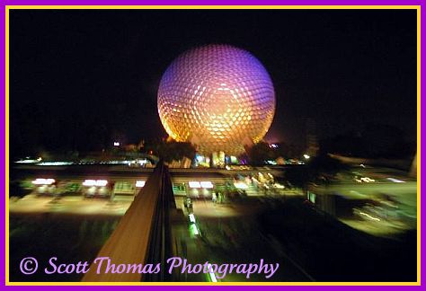 Spaceship Earth in Epcot, Walt Disney World, Orlando, Florida.