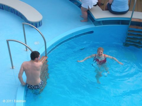 Trying out the Quiet Cove Pool