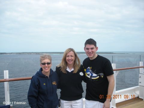 With cruise director, Rachel Quinn