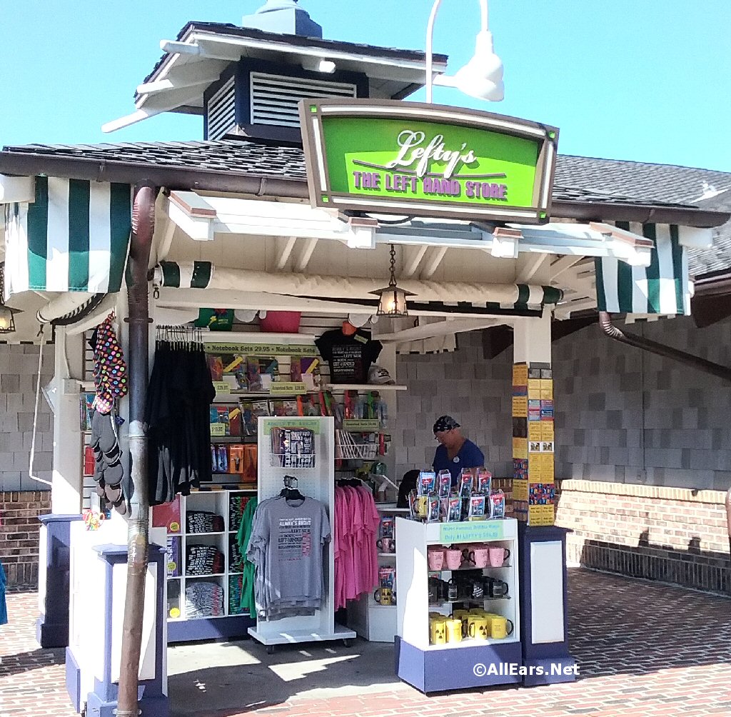 Disney Springs - Happy International Left Handers Day! Did you know there's  a kiosk at Disney Springs that carries products specifically design for  left-handed folks? Stop by Lefty's - The Left Hand
