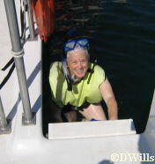 After about 40 minutes, I came back to the boat to warm up.
