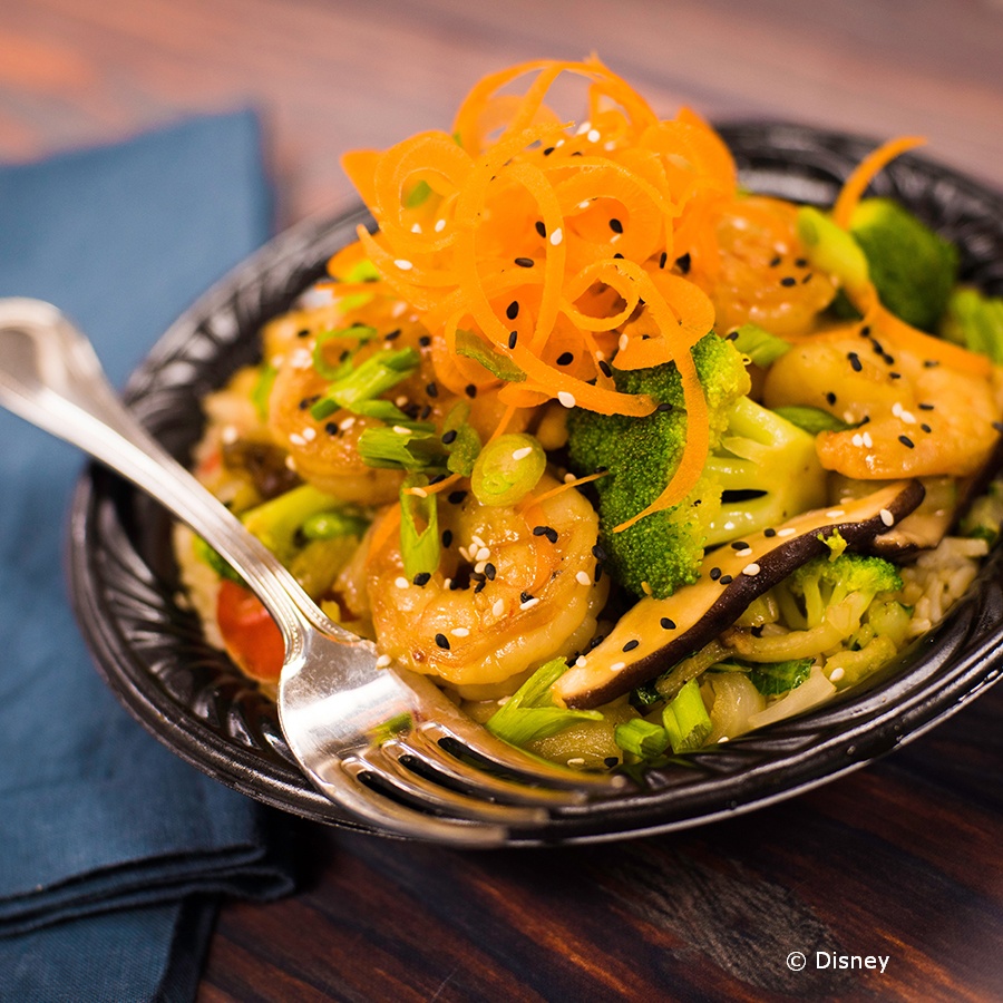 shrimp teriyaki bowl at abc commissary