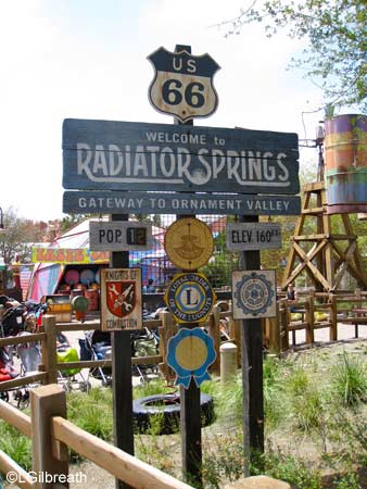 Radiator Springs sign