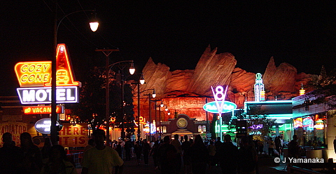 Radiator Springs at night