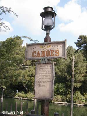 Davy Crockett Canoes Sign