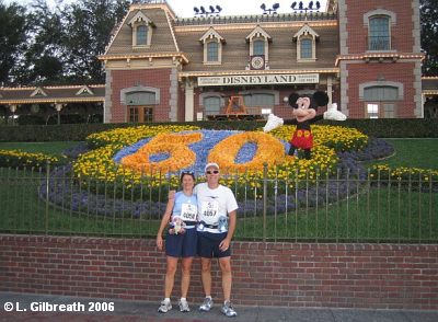 Laura and Lee at the Disneyland Half-Marathon