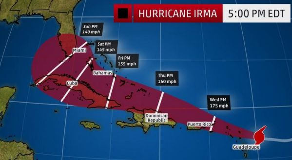 Hurricane Irma 5pm 9/5/17