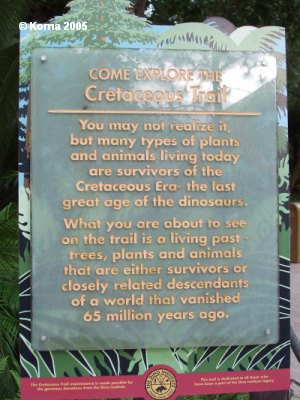 Cretaceous Trail Sign