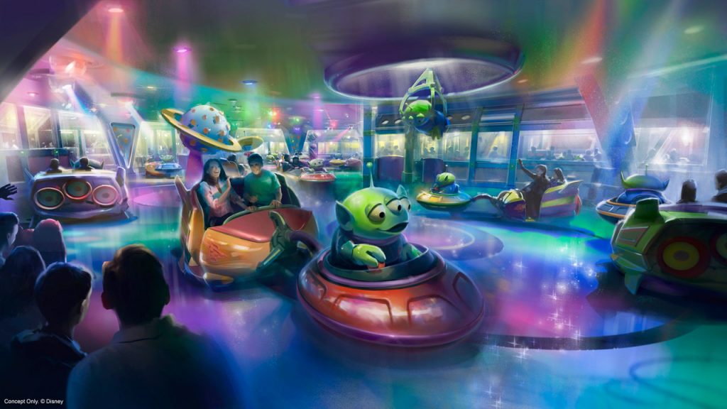 Alien Swirling Saucers Rendering