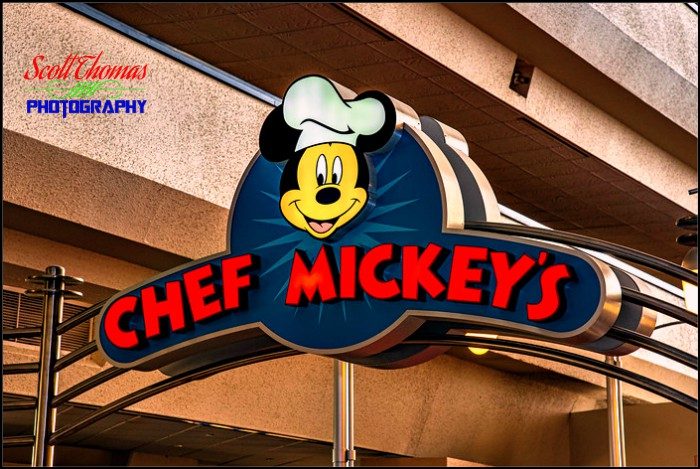 Chef Mickeys Entrance Sign