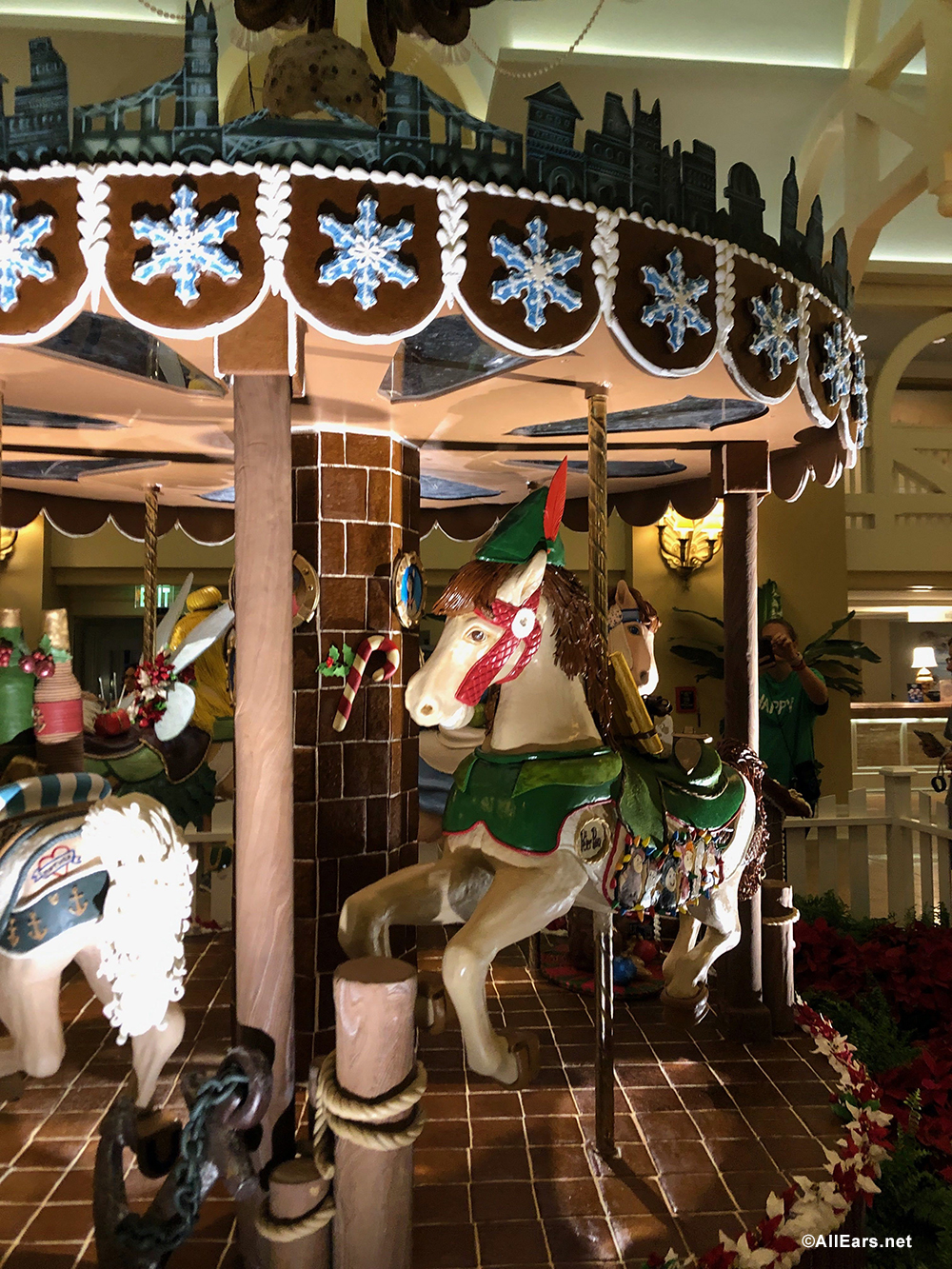 Photo Tour 20th Anniversary Gingerbread Carousel at Disney's Beach