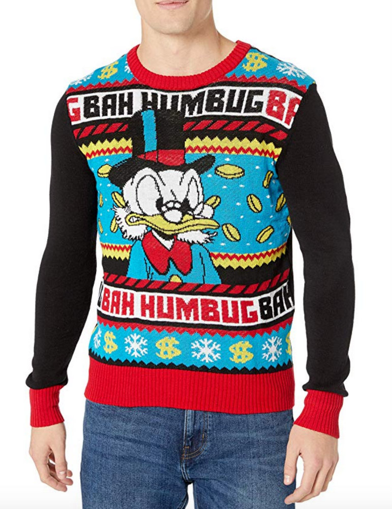 scrooge mcduck ugly christmas sweater duck tales - AllEars.Net