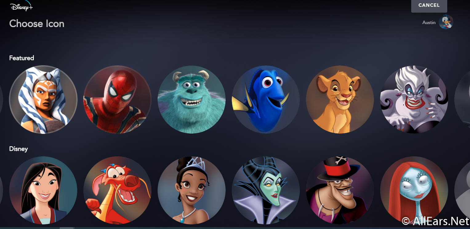 What Icons/Avatars Does Disney+ Have?