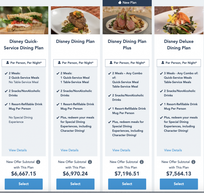Disney's NEW Dining Plan Plus Option Is Now Available!