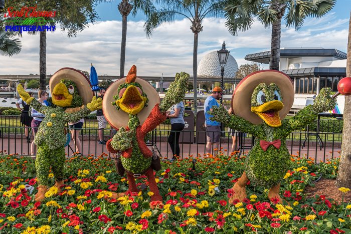 Flower and Garden Festival Three Caballeros Topiaries 2020