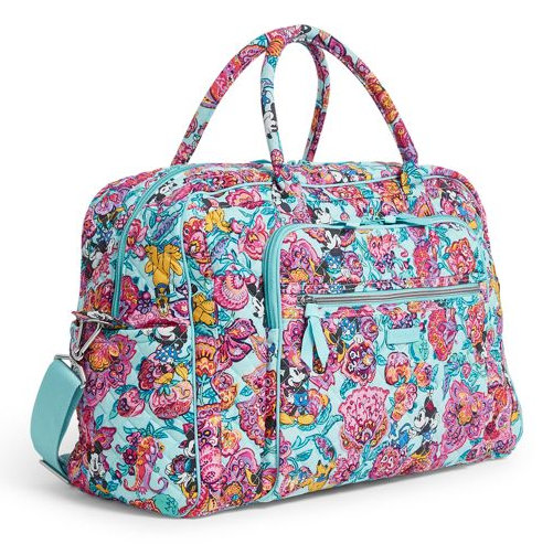 vera bradley-mickey's colorful garden-weekender travel bag - AllEars.Net