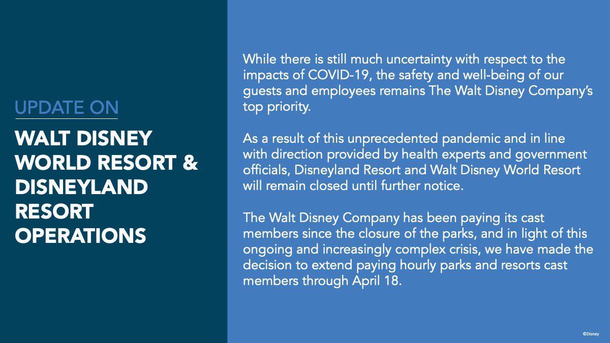 NEWS Disneyland Extends Resort Closure