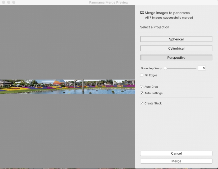 Adobe Lightroom Panorama Panel