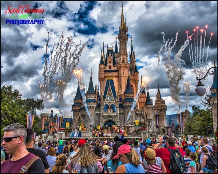 Cinderella Castle with Clouds