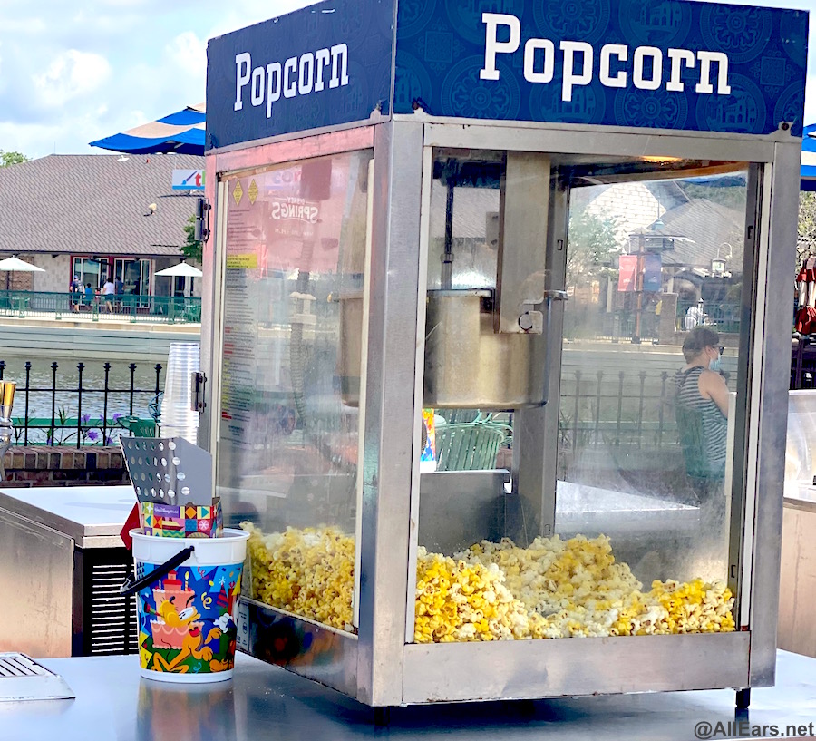2020 wdw disney springs popcorn cart reopen reopening 