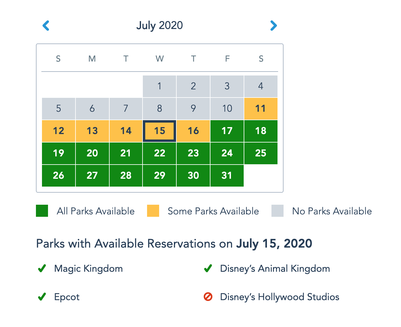 Disney Park Pass Reservation System - Walt Disney World 