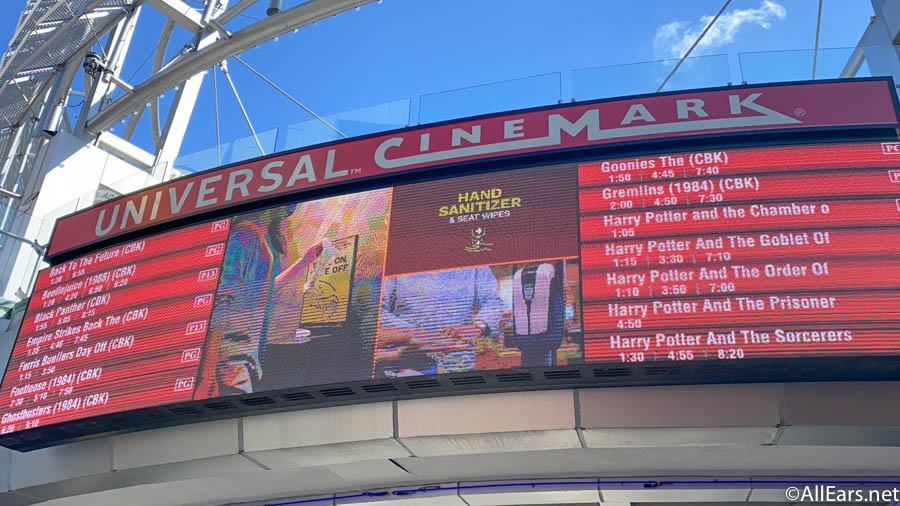 Thr Cinemark Movie Theater at Universal CityWalk is all decorated for