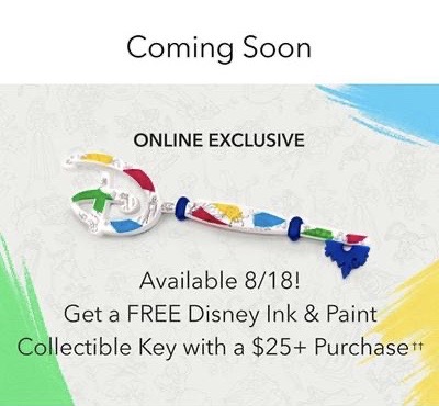 Disney Store Key Ink & Paint