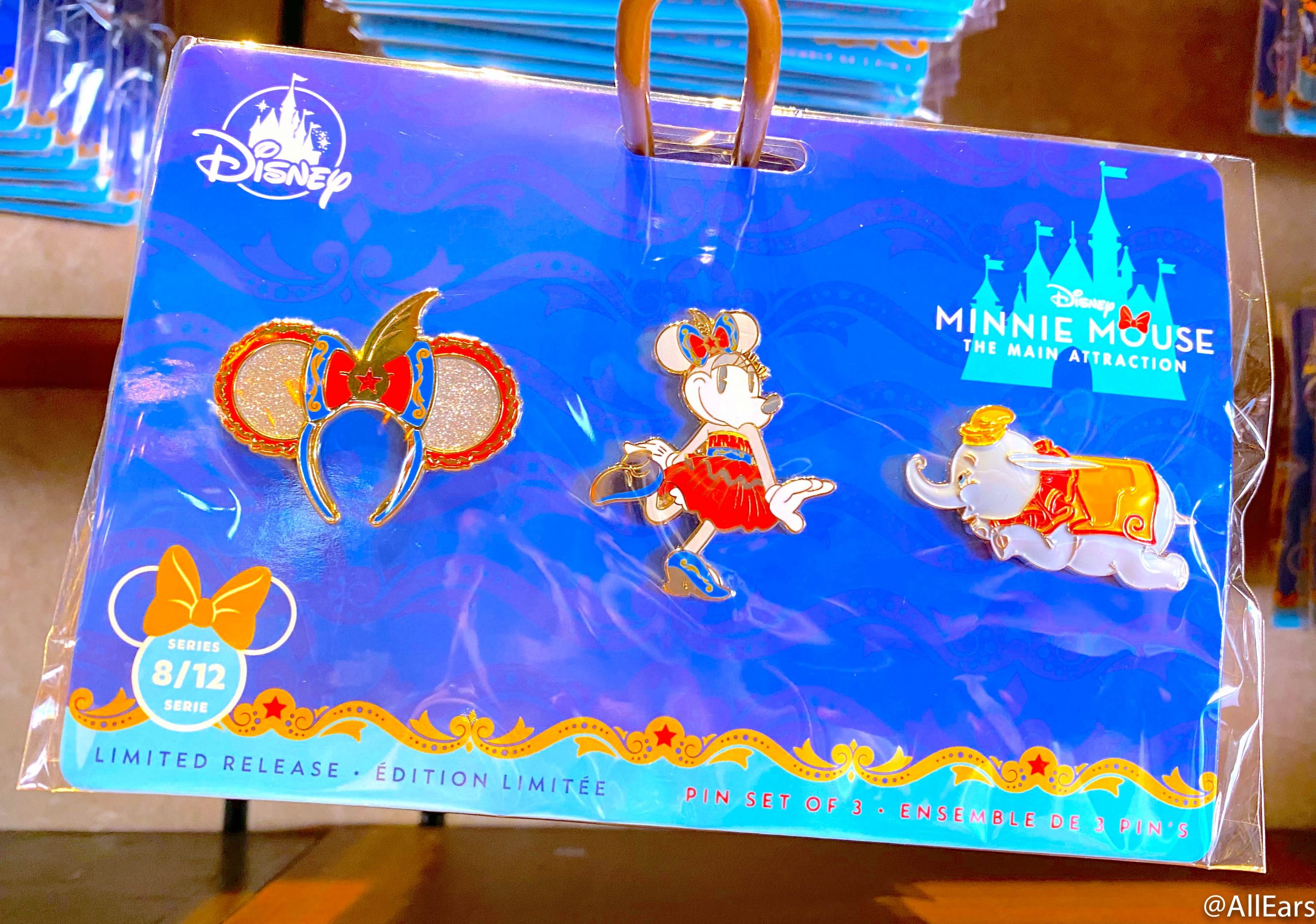 Disney Minnie Mouse Main Attraction Pin Set Of 3 Dumbo 8/12 