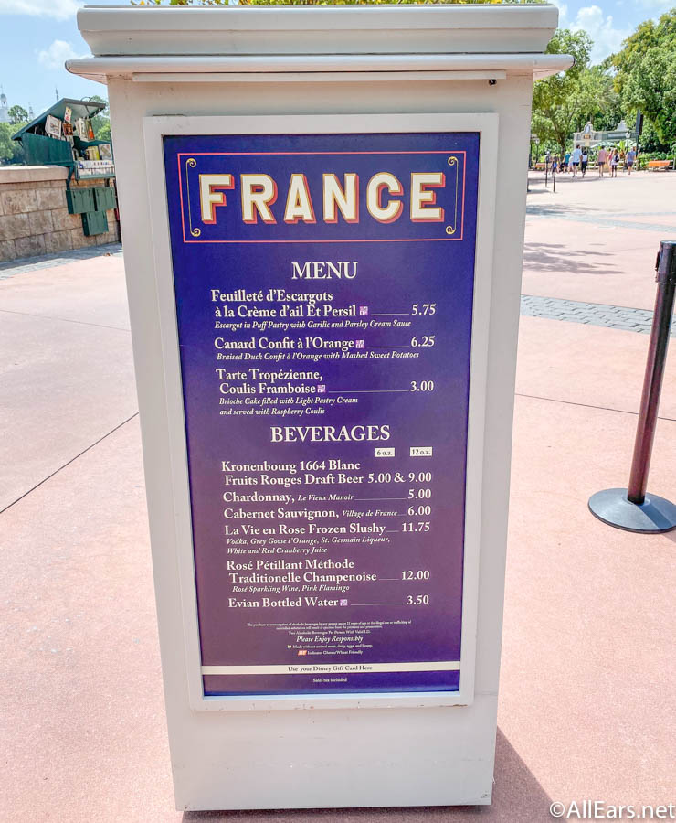 France Booth Menu Epcot Food And Wine Festival Allears Net