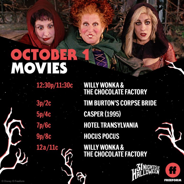 REMINDER! 31 Nights of Halloween Starts Today on Freeform!