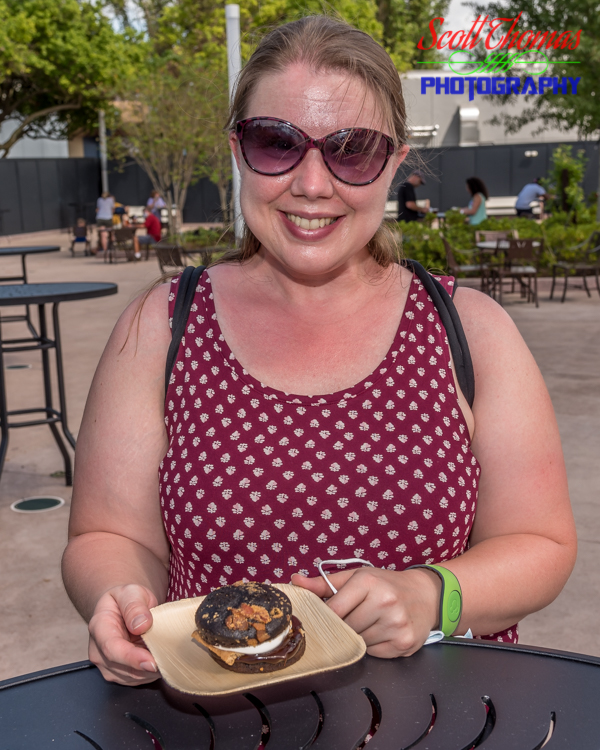 Woman with S’mores Whoopie Pie-lon