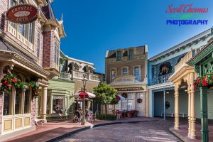 Quiet Christmas Street in Magic Kingdom