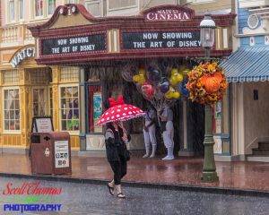Raining on Main Street USA