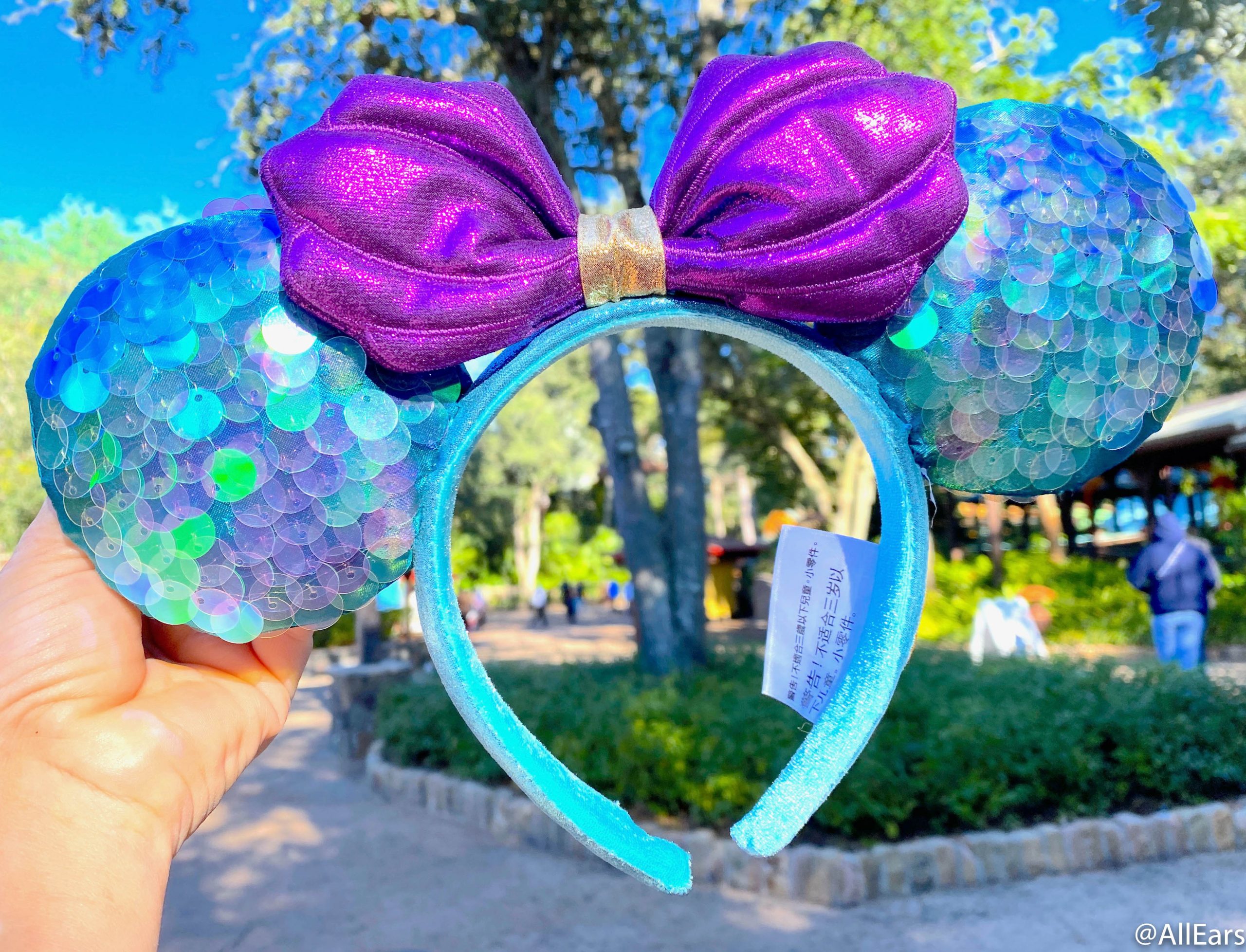 Ariel Disney Parks 2020 Little Mermaid Ariel Purple Minnie Ears Headband 