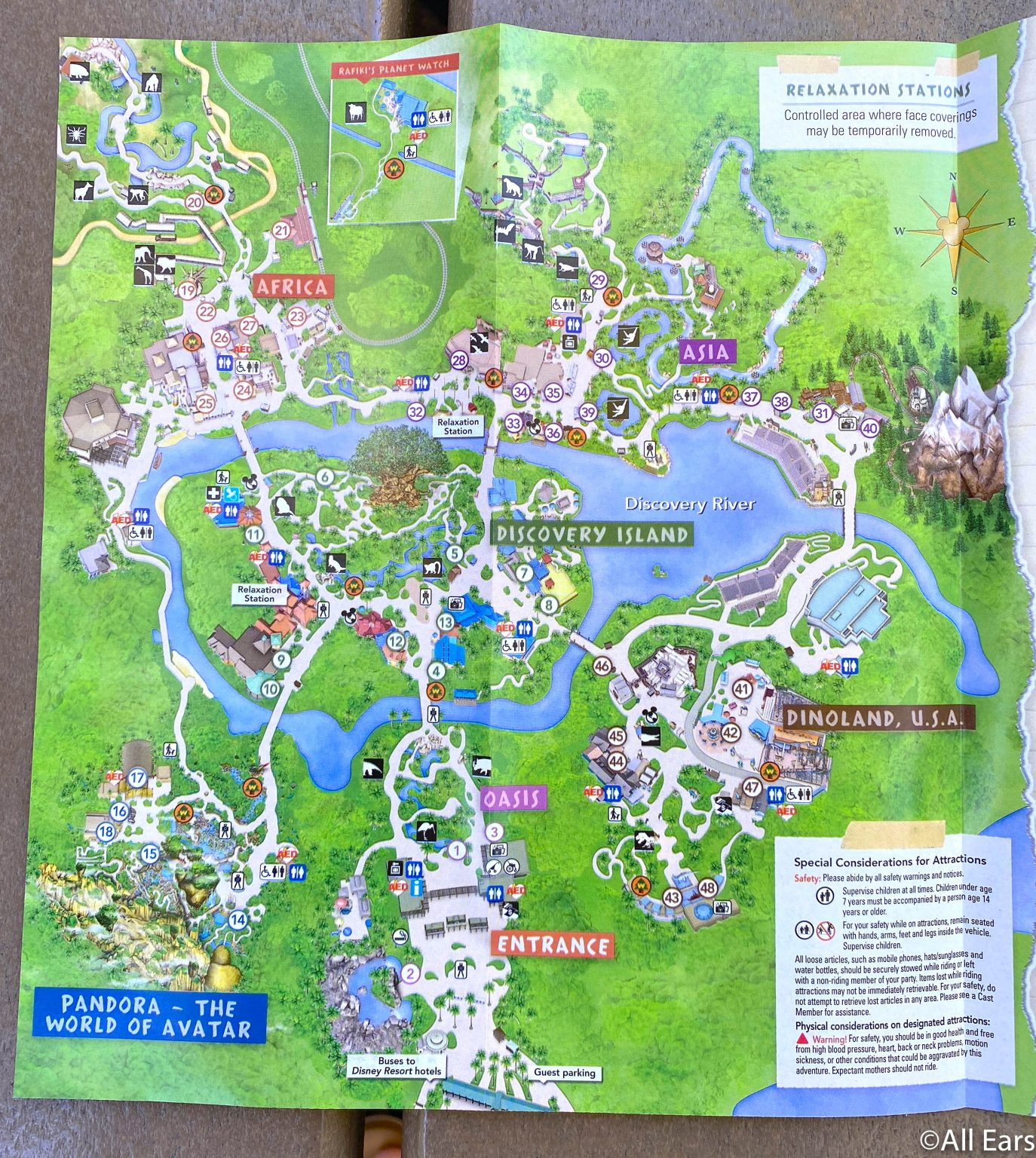 Disney's Animal Kingdom Has a New Park Map And It's Missing a Few