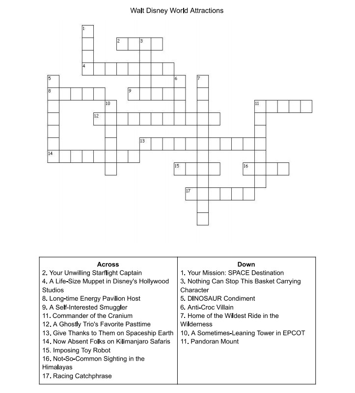 Three Disney Crossword Puzzles to Do Over Your Lunch Break