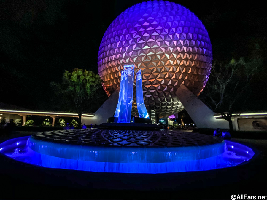 WDW 2021 Epcot Fountain at night-1 - AllEars.Net