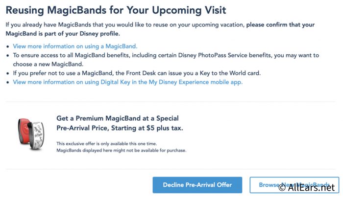 New “Reuse a MagicBand” Option Available to Disney World Guests