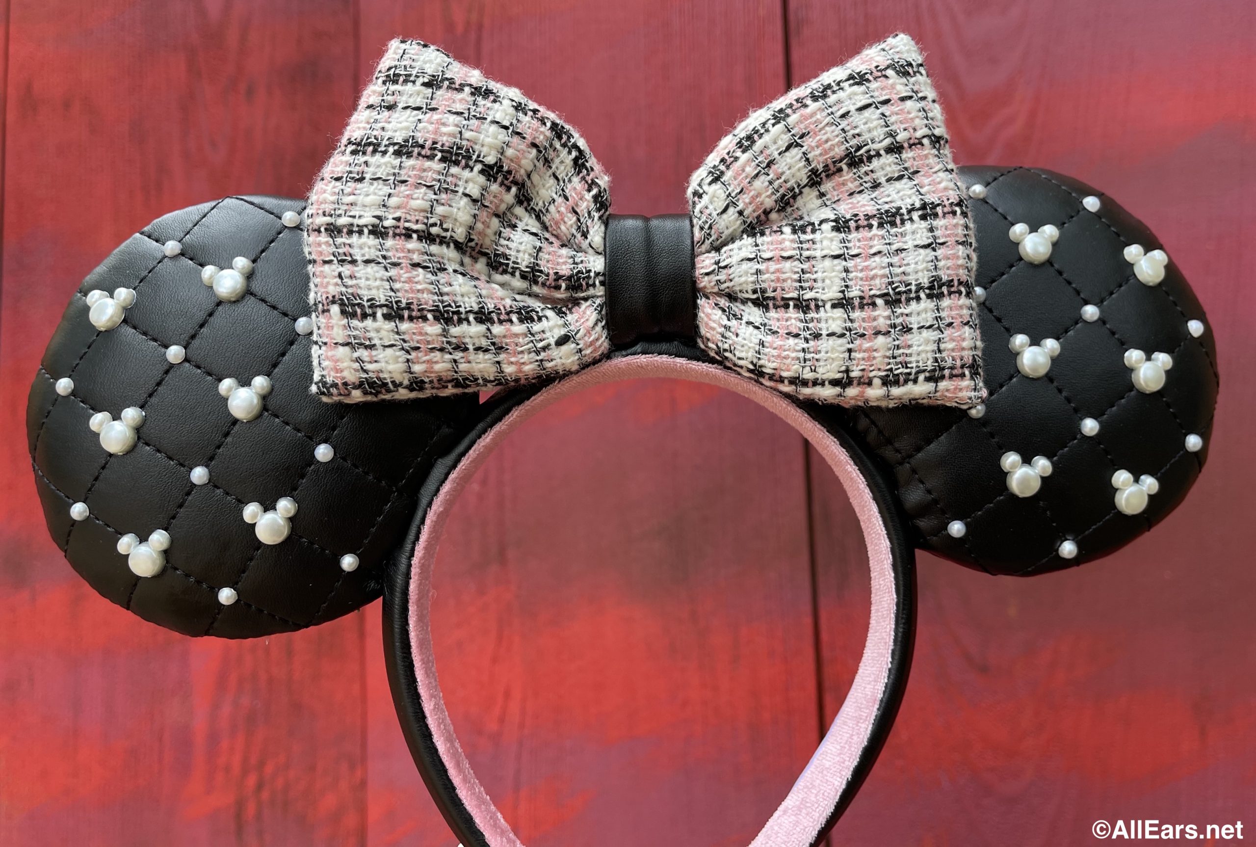 Disney, Other, Gorgeous Tweed And Pearl Minnie Mouse Ears