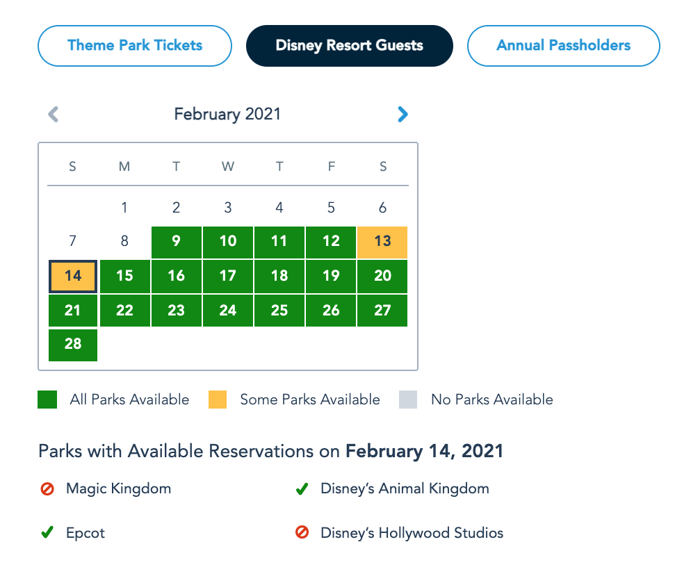 Disney World Has Replenished Their Park Pass Reservation Calendar AGAIN
