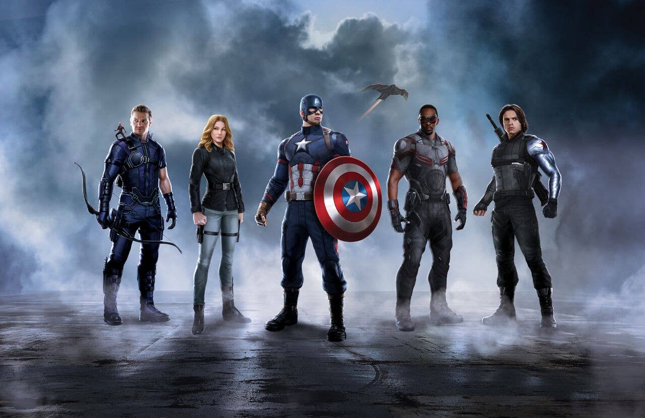 marvel 2021 captain america civil war poster bucky barnes winter soldier  the falcon sam wilson - AllEars.Net