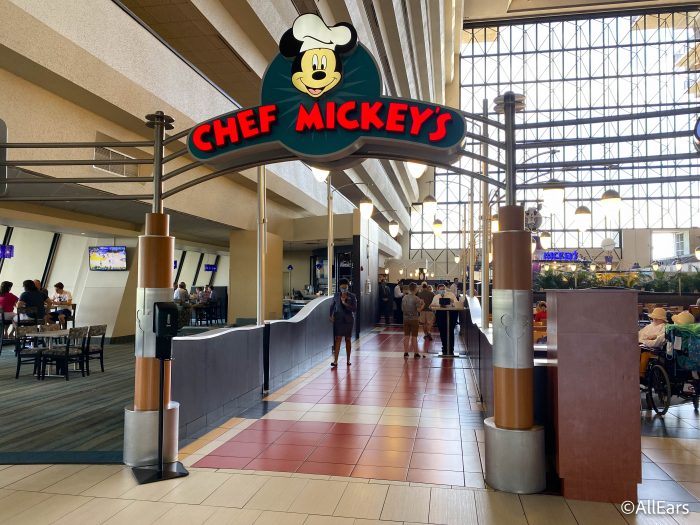 2021 wdw disneys contemporary resort chef mickeys dinner reopening return entrance sign