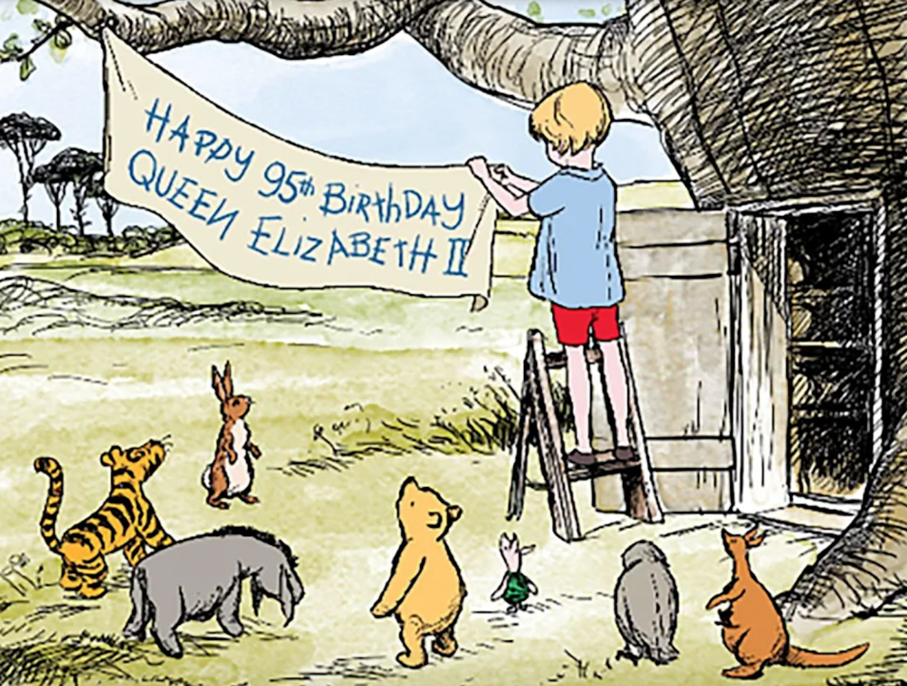 VIDEO: See How Winnie the Pooh & Friends Celebrated Queen Elizabeth's  Birthday! 