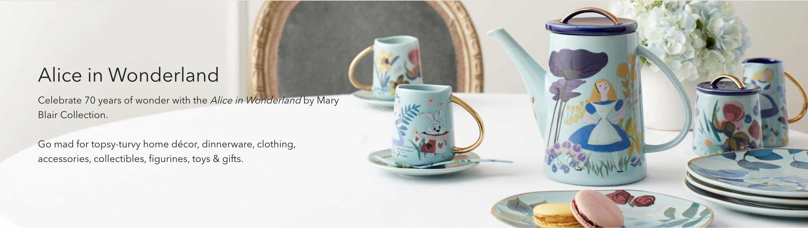 [Alice in Wonderland] Disney Alice in Wonderland Porcelain Stackable Teapot  Set