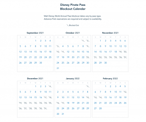 FULL List of Blockout Dates for New Disney World Annual Passes ...