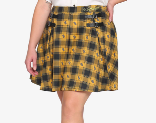 Harry Potter Hot Topic new Collection hufflepuff plaid pleated skirt -  AllEars.Net