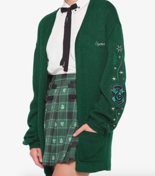 Harry Potter Hot Topic new Collection oversized slytherin open cardigan -  AllEars.Net