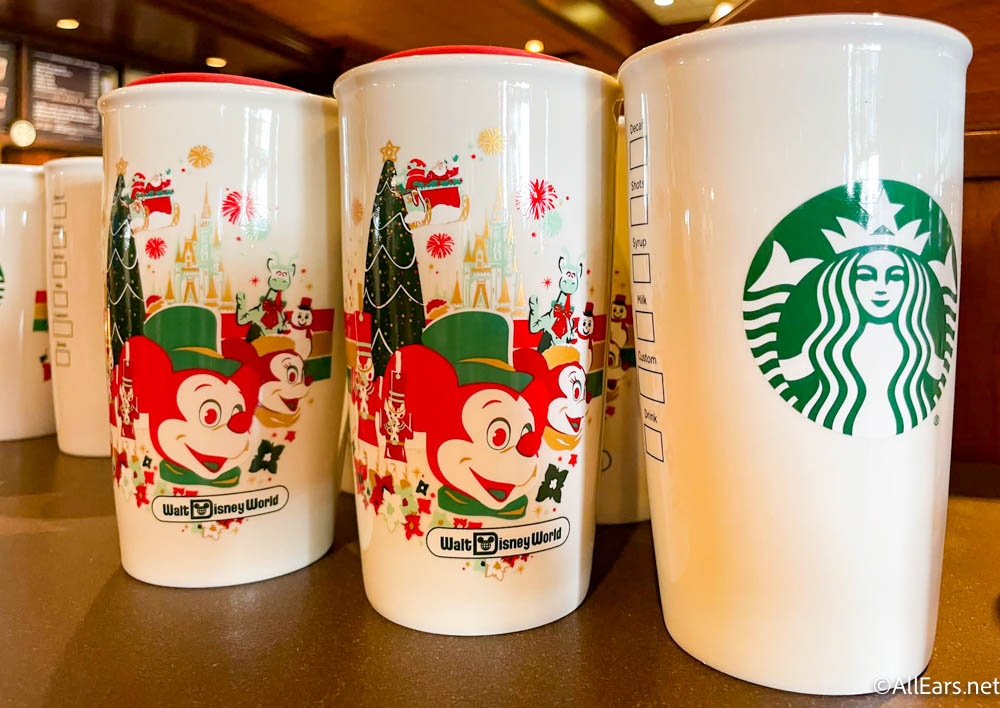 Disney World Starbucks Vintage Style Holiday Christmas Travel